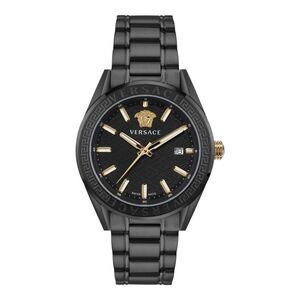 Versace V-Code Bracelet Watch Black Mens